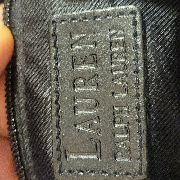 Lauren Ralph Lauren Denim Black and White Houndstooth Mini Bag - Picture 3 of 6